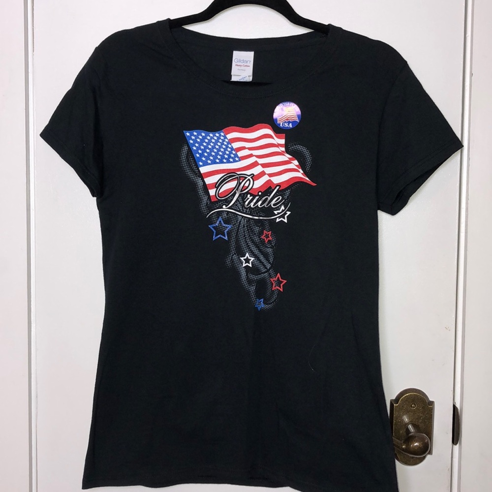 NWOT Gildan heavy cotton black tee shirt size Med - Picture 1 of 5